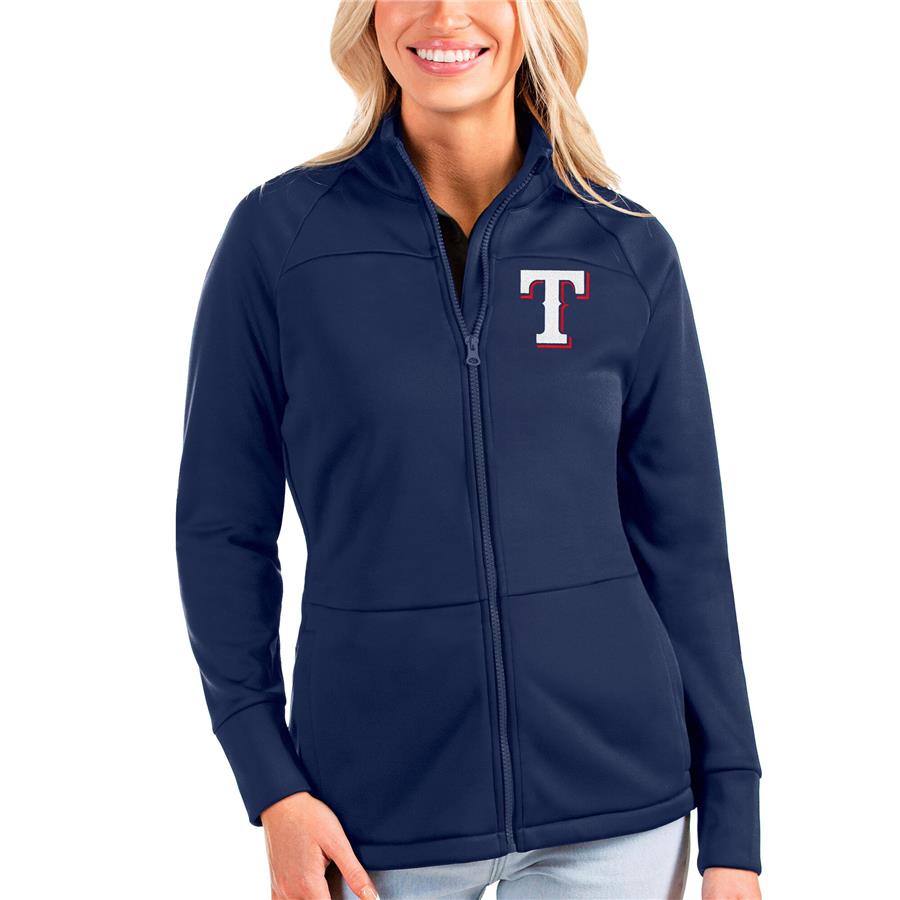 Texas Rangers Antigua Women's Links Full-Zip Golf Jacket - Navy