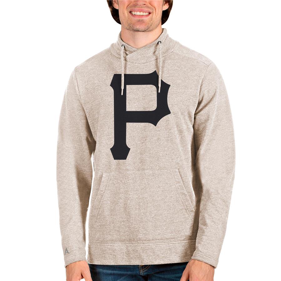Pittsburgh Pirates Antigua Reward Pullover Sweatshirt - Oatmeal