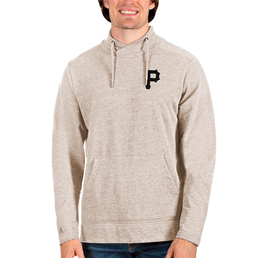 Pittsburgh Pirates Antigua Team Reward Pullover Sweatshirt - Oatmeal