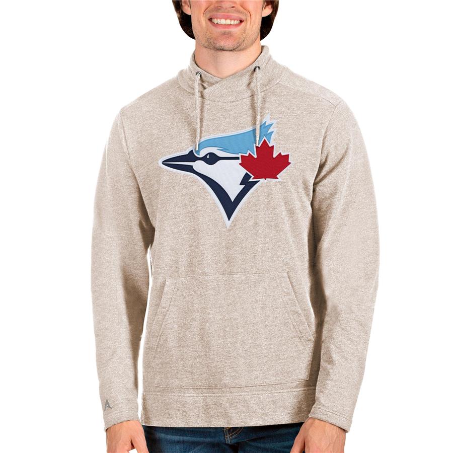 Toronto Blue Jays Antigua Reward Pullover Sweatshirt - Oatmeal
