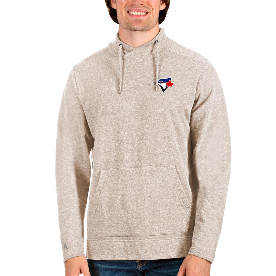 Toronto Blue Jays Antigua Team Reward Pullover Sweatshirt - Oatmeal