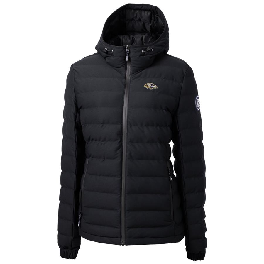 Baltimore Ravens Cutter & Buck Women's Mission Ridge Repreve Full-Zip Puffer Jacket - Black