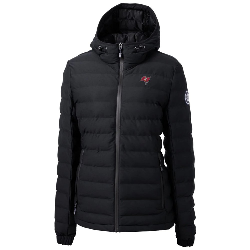 Tampa Bay Buccaneers Cutter & Buck Women's Mission Ridge Repreve Full-Zip Puffer Jacket - Black