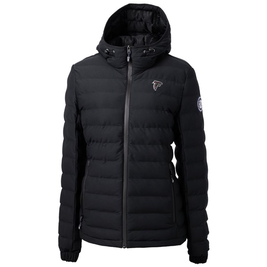 Atlanta Falcons Cutter & Buck Women's Mission Ridge Repreve Full-Zip Puffer Jacket - Black