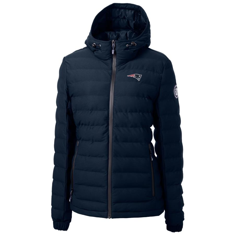New England Patriots Cutter & Buck Women's Mission Ridge Repreve Full-Zip Puffer Jacket - Navy