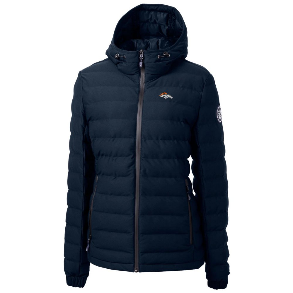 Denver Broncos Cutter & Buck Women's Mission Ridge Repreve Full-Zip Puffer Jacket - Navy