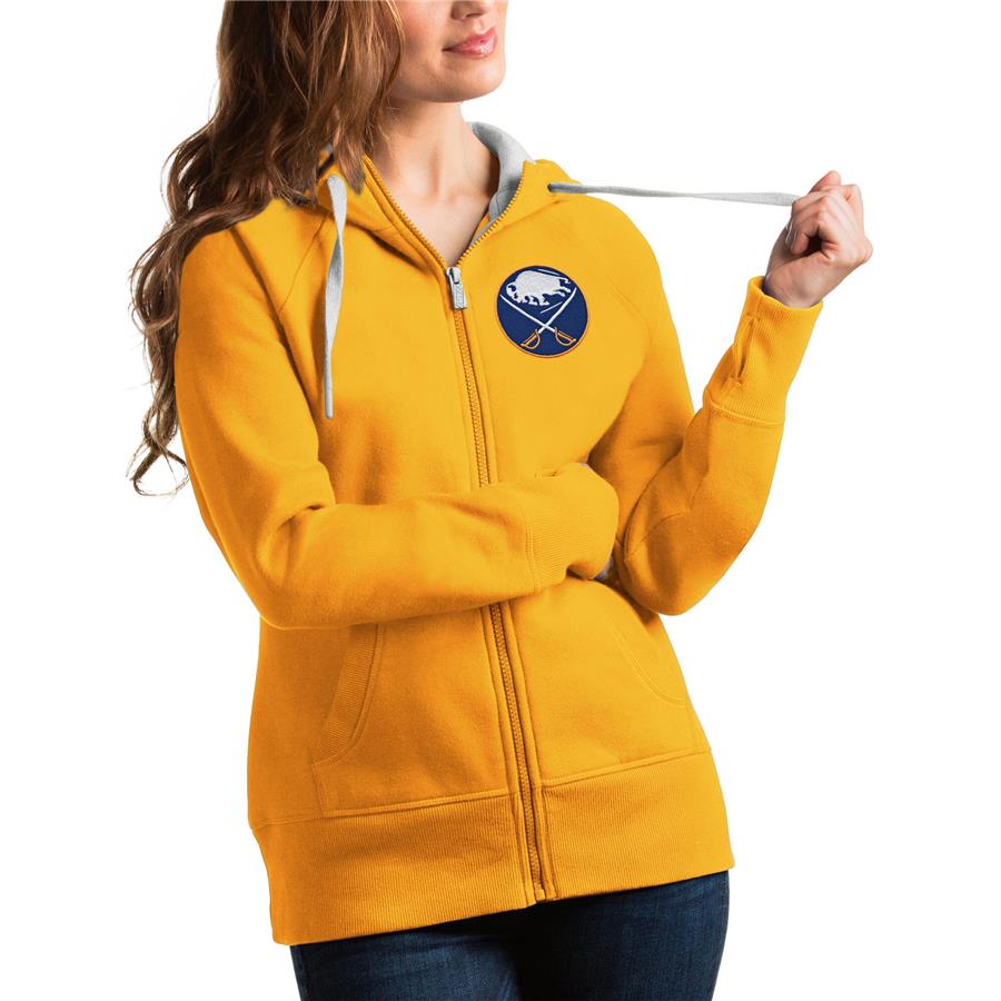 Buffalo Sabres Antigua Women's Victory Full-Zip Hoodie - Gold