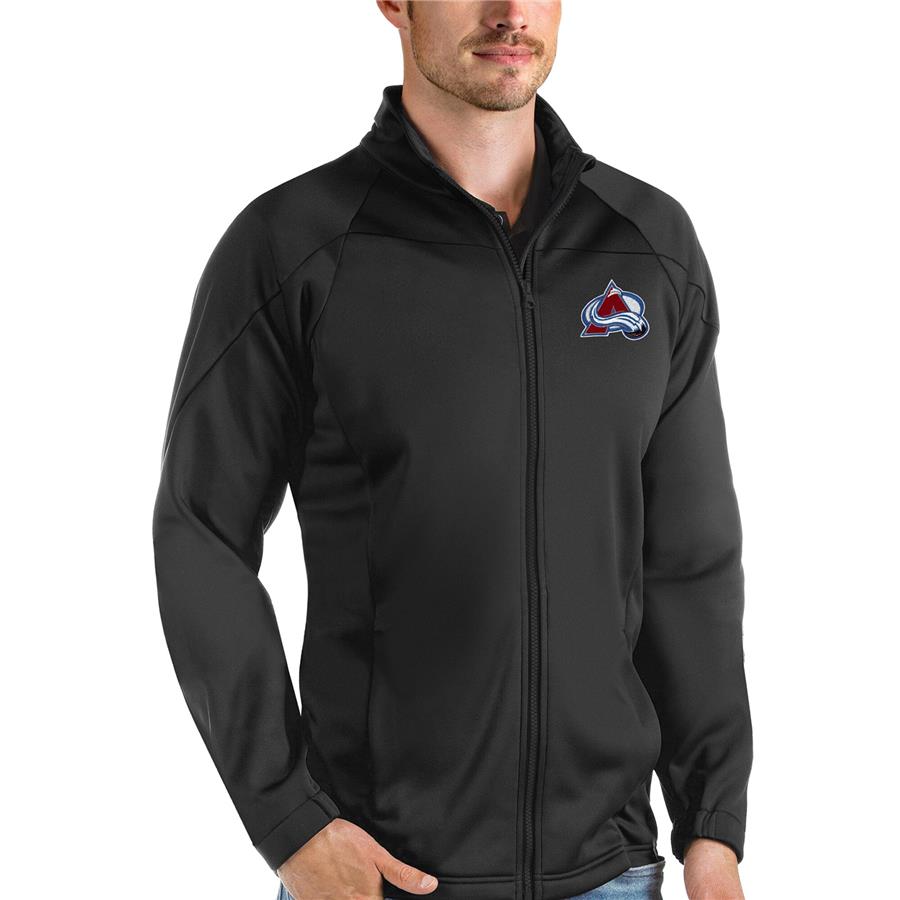 Colorado Avalanche Antigua Links Full-Zip Golf Jacket - Black