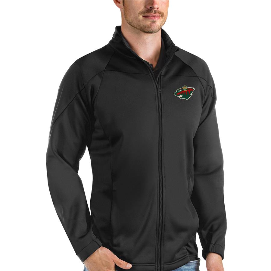 Minnesota Wild Antigua Links Full-Zip Golf Jacket - Black