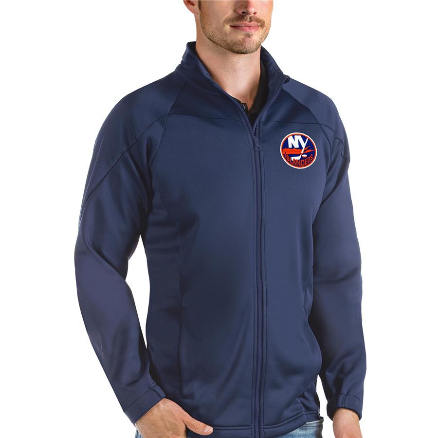 New York Islanders Antigua Links Full-Zip Golf Jacket - Navy