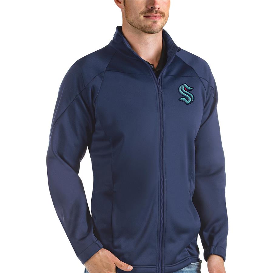 Куртка на молнии Seattle Kraken Antigua Links Golf (тёмно-синий)