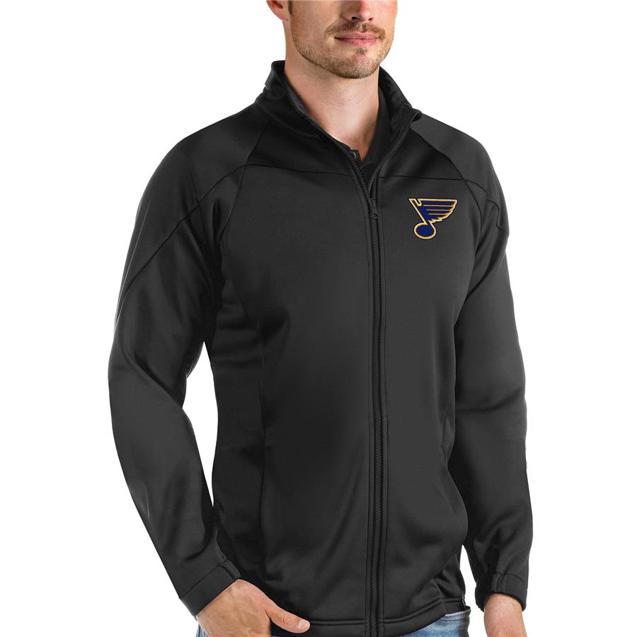 St. Louis Blues Antigua Links Full-Zip Golf Jacket - Black