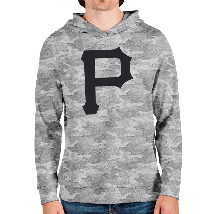 Pittsburgh Pirates Antigua Team Logo Absolute Pullover Hoodie - Camo