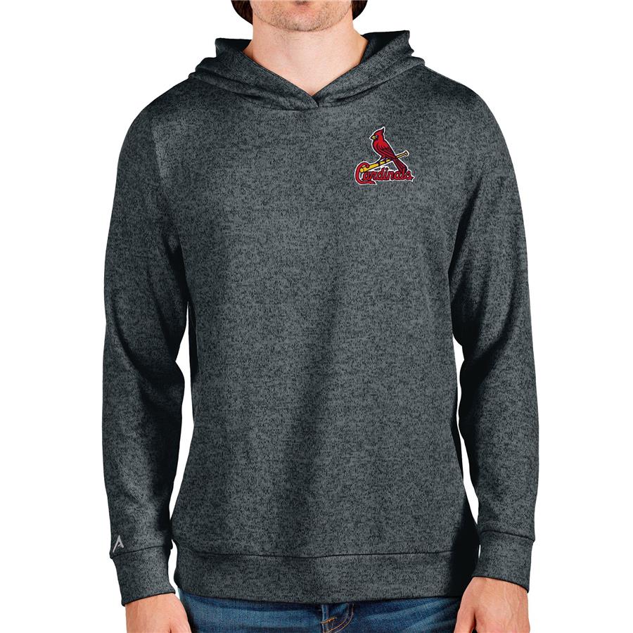 St. Louis Cardinals Antigua Absolute Pullover Hoodie - Heathered Charcoal