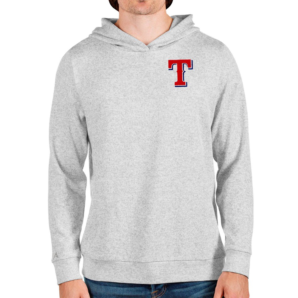 Texas Rangers Antigua Absolute Pullover Hoodie - Heathered Gray