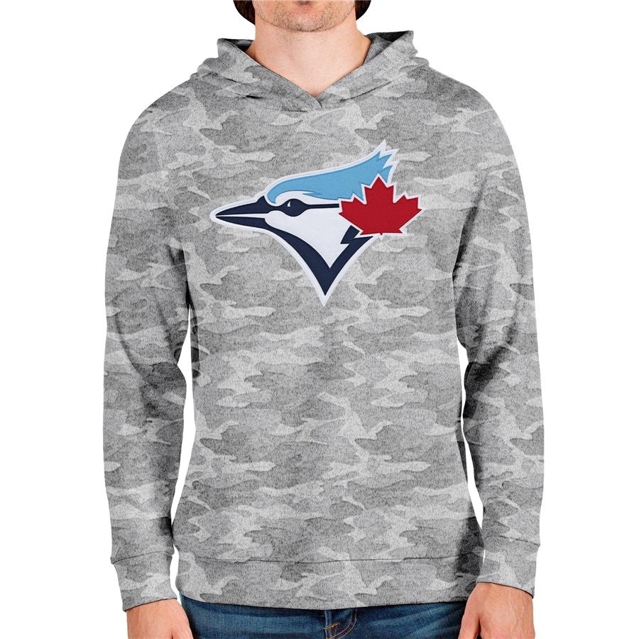 Toronto Blue Jays Antigua Team Logo Absolute Pullover Hoodie - Camo