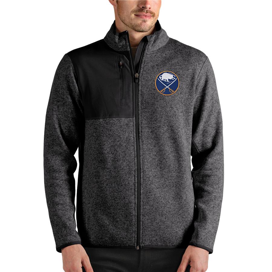 Buffalo Sabres Antigua Fortune Full-Zip Jacket - Heathered Charcoal