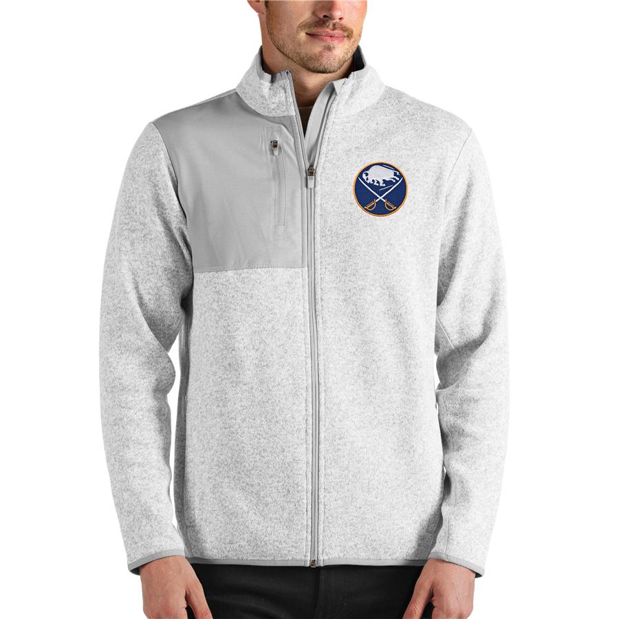 Buffalo Sabres Antigua Fortune Full-Zip Jacket - Heathered Gray