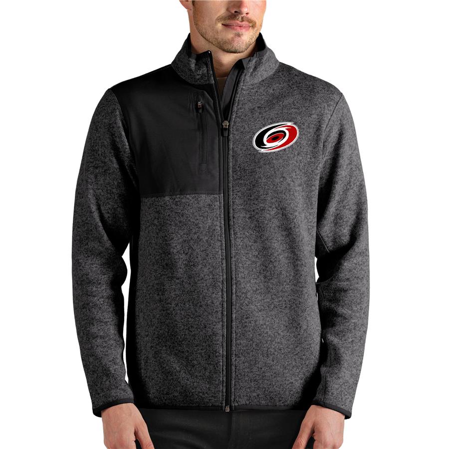 Carolina Hurricanes Antigua Fortune Full-Zip Jacket - Heathered Charcoal