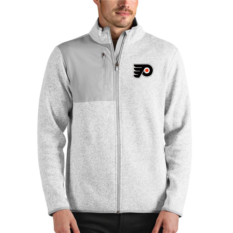 Philadelphia Flyers Antigua Fortune Full-Zip Jacket - Heathered Gray