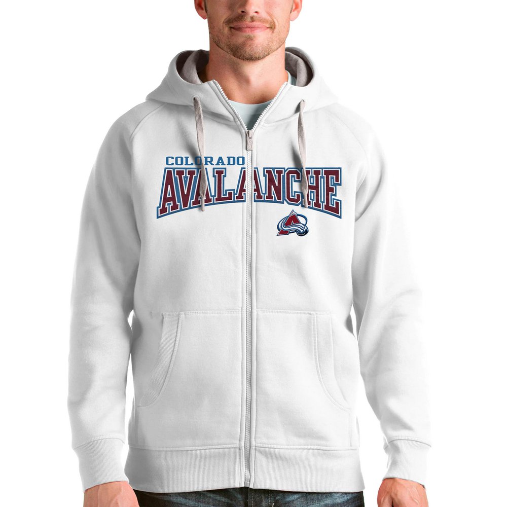 Худи на молнии Colorado Avalanche Antigua Wordmark Victory (белый)