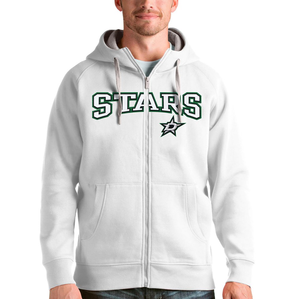 Худи на молнии Dallas Stars Antigua Wordmark Victory (белый)