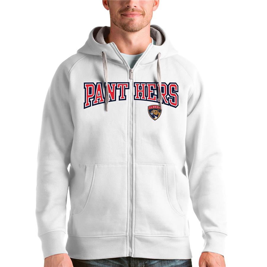 Худи на молнии Florida Panthers Antigua Wordmark Victory (белый)