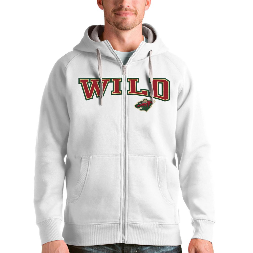Худи на молнии Minnesota Wild Antigua Wordmark Victory (белый)