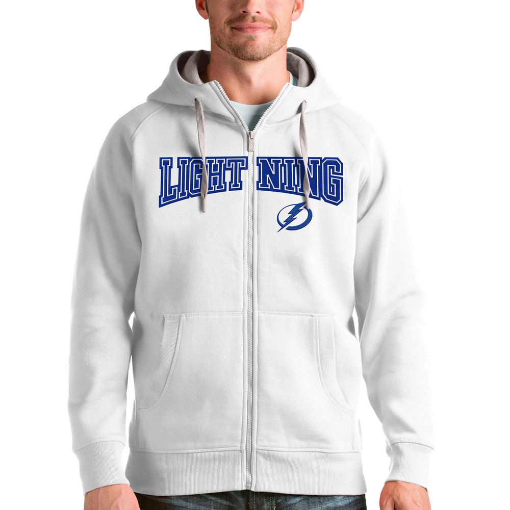 Худи на молнии Tampa Bay Lightning Antigua Wordmark Victory (белый)