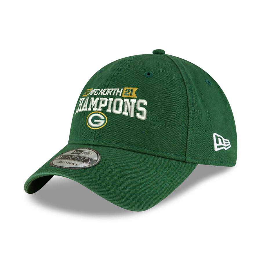 Green Bay Packers New Era 2021 NFC North Division Champions 9TWENTY Adjustable Hat - Green