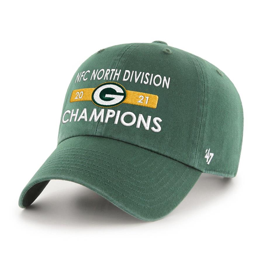 Green Bay Packers '47 2021 NFC North Division Champions Clean Up Adjustable Hat - Green