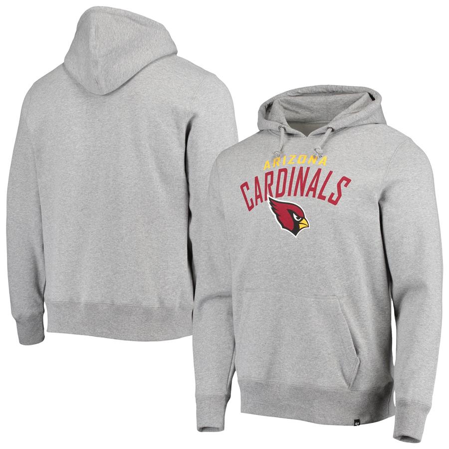 Arizona Cardinals '47 Outrush Headline Pullover Hoodie - Heathered Gray