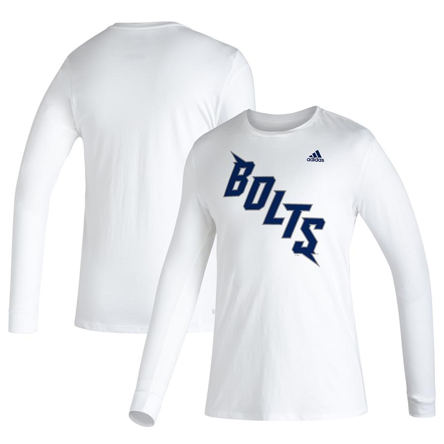 Tampa Bay Lightning adidas 2022 NHL Stadium Series Amplifier Long Sleeve T-Shirt - White