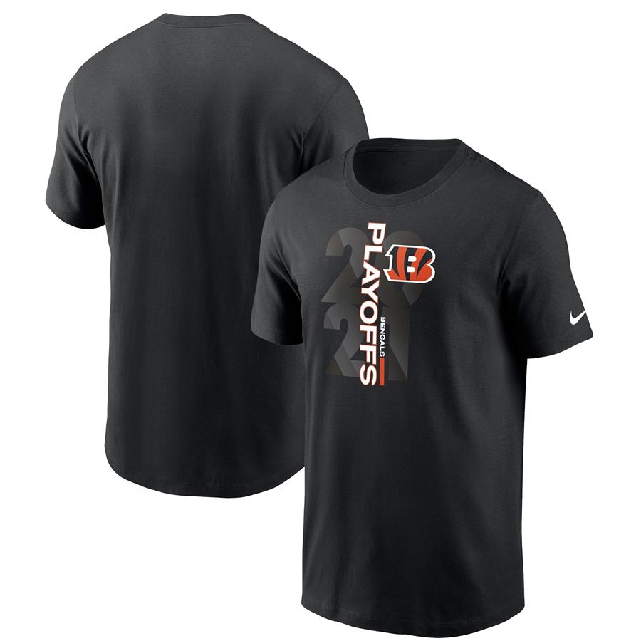 Cincinnati Bengals Nike 2021 NFL Playoffs Bound T-Shirt - Black