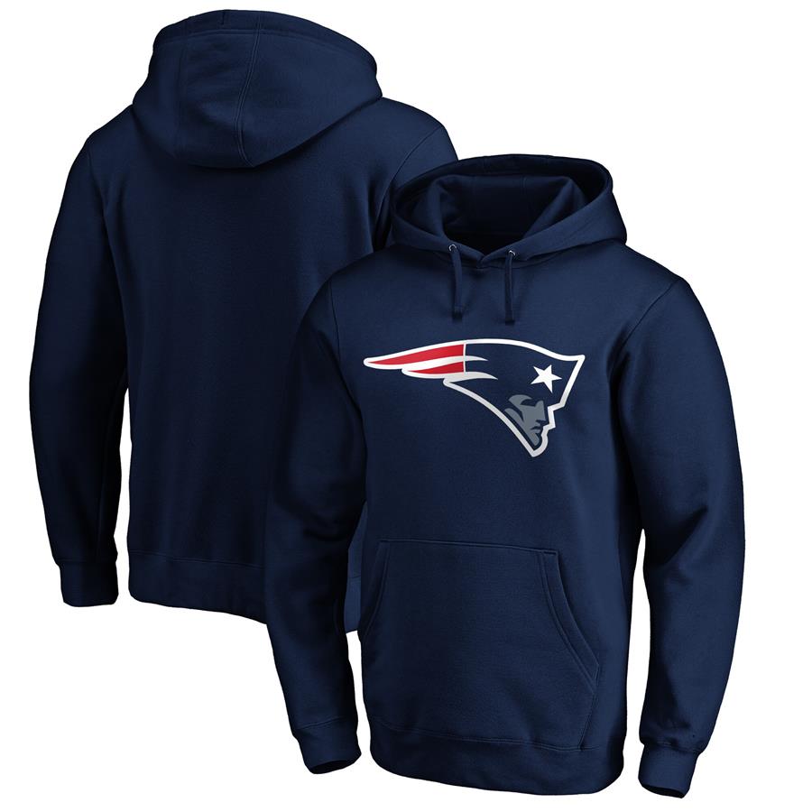 New England Patriots Fanatics Branded Primary Logo Pullover Hoodie - Navy