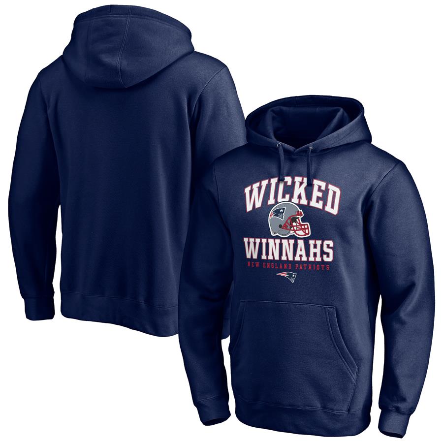 New England Patriots Fanatics Branded Hometown Collection Wicked Winnahs Pullover Hoodie - Navy
