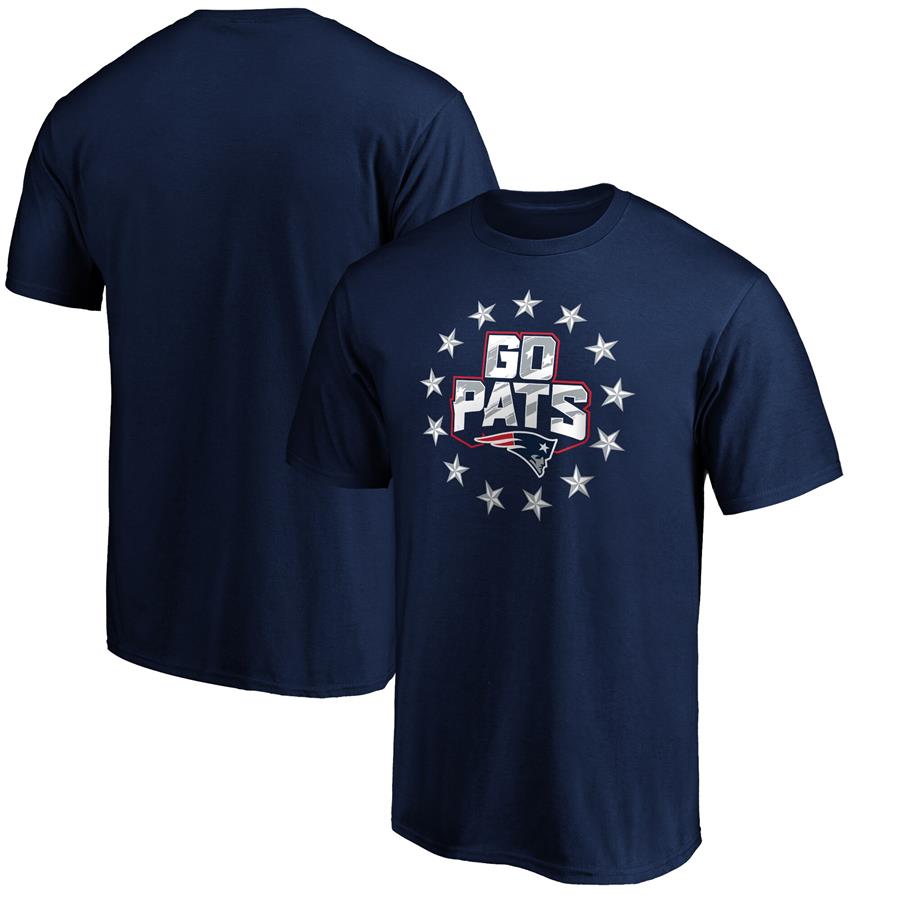 New England Patriots Fanatics Branded Hometown Collection Go Pats T-Shirt - Navy