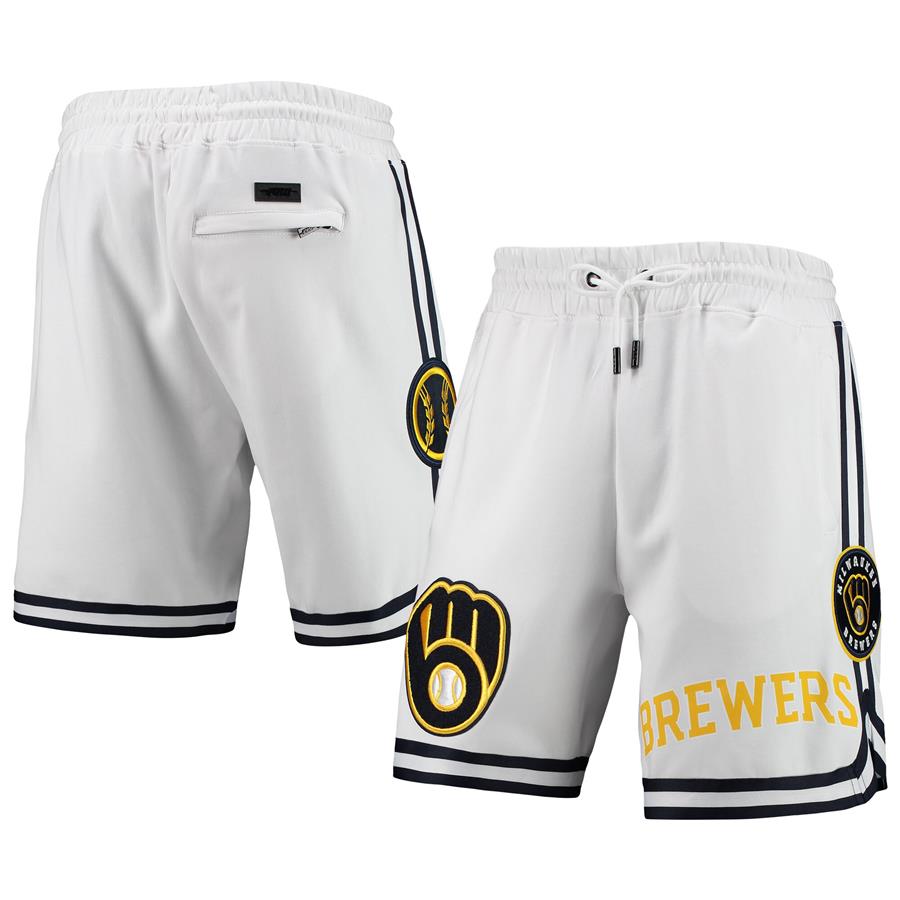Milwaukee Brewers Pro Standard Team Logo Shorts - White