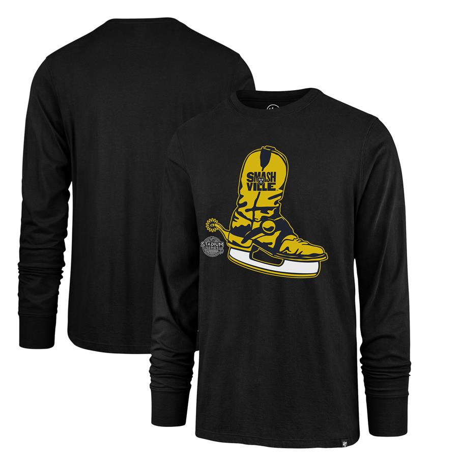 Nashville Predators '47 2022 NHL Stadium Series Super Rival Long Sleeve T-Shirt - Black