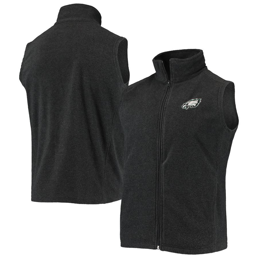 Philadelphia Eagles Dunbrooke Houston Fleece Full-Zip Vest - Heathered Charcoal