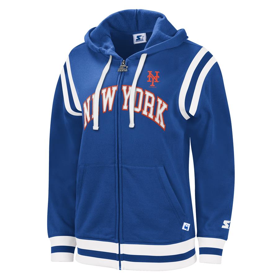 New York Mets Starter Women's Vintage Full-Zip Hoodie - Royal
