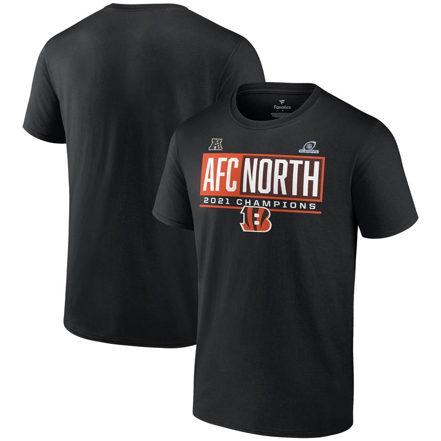 Cincinnati Bengals Fanatics Branded 2021 AFC North Division Champions Blocked Favorite T-Shirt - Heathered Charcoal
