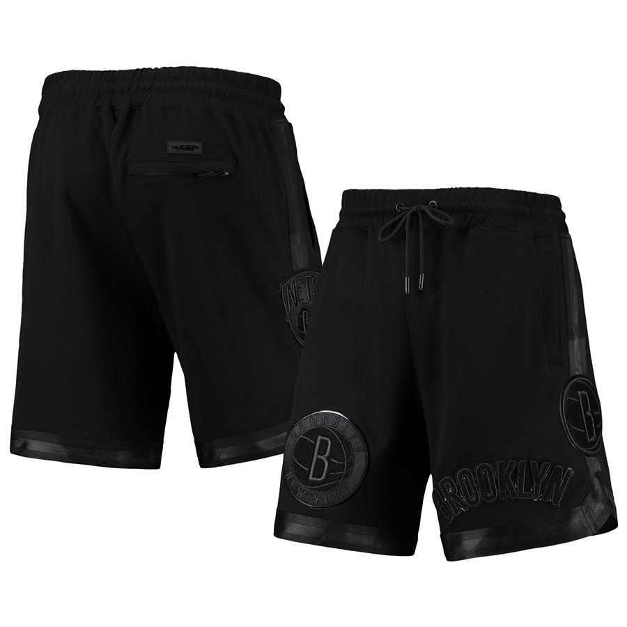 Brooklyn Nets Pro Standard Triple Black Gloss Shorts