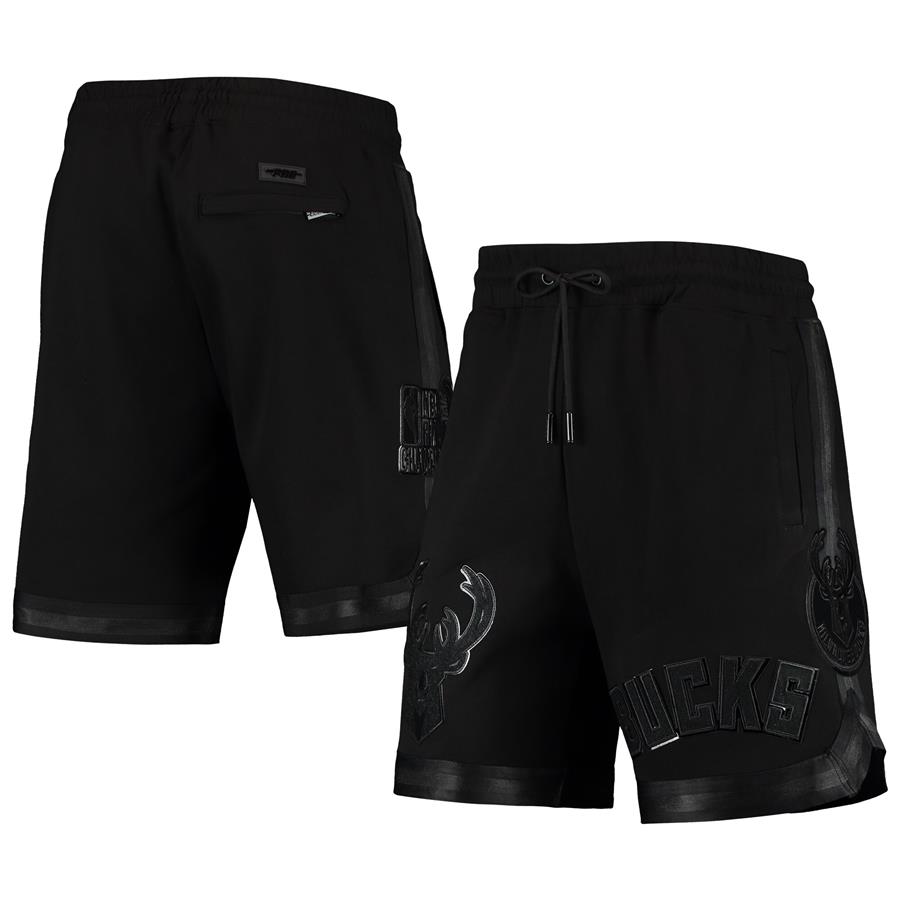 Milwaukee Bucks Pro Standard Triple Black Gloss Shorts