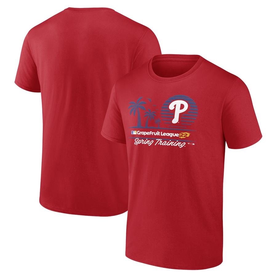 Philadelphia Phillies Fanatics Branded 2022 Spring Training Horizon Line T-Shirt - Red