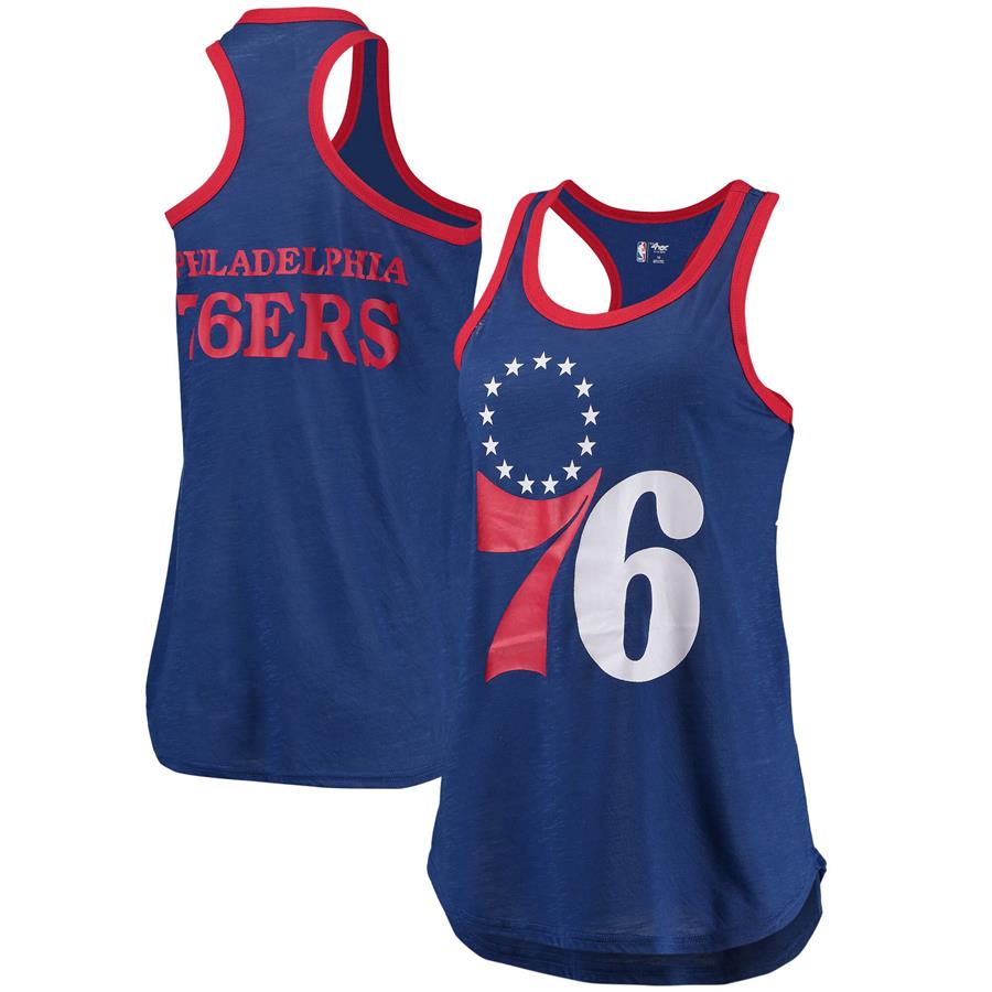 Philadelphia 76ers G-III Sports by Carl Banks Women's Showdown Scoop-Neck Racerback Tank Top - Royal