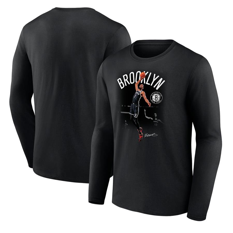 Kevin Durant Brooklyn Nets Fanatics Branded Charge Long Sleeve T-Shirt - Black