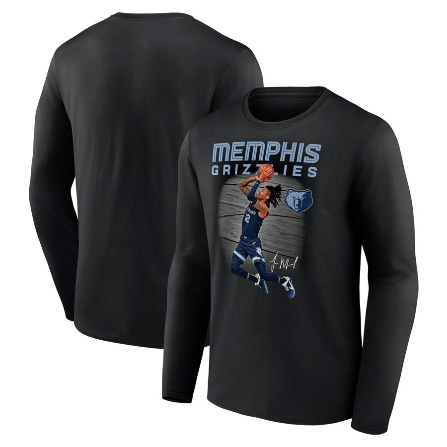 Ja Morant Memphis Grizzlies Fanatics Branded Charge Long Sleeve T-Shirt - Black
