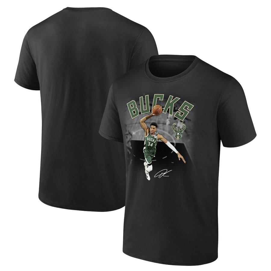 Giannis Antetokounmpo Milwaukee Bucks Fanatics Branded Charge T-Shirt - Black