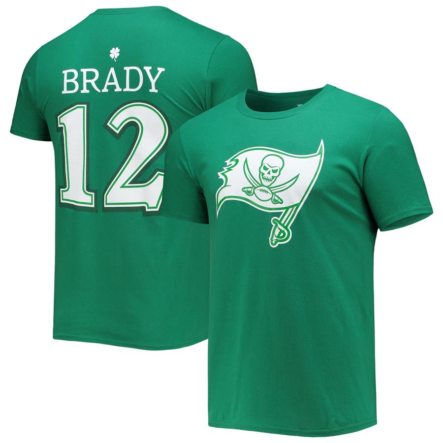 Tom Brady Tampa Bay Buccaneers Fanatics Branded St. Patrick's Day Icon Player T-Shirt - Green
